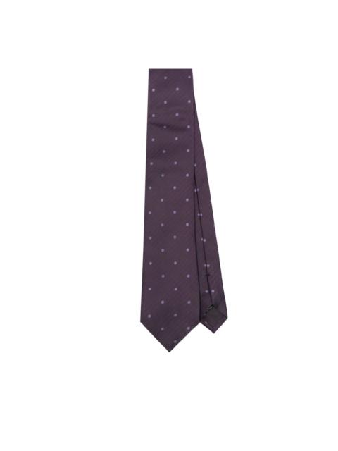 silk polka-dot tie