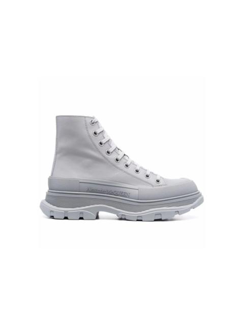 Alexander McQueen Tread Slick Boot Gray Leather