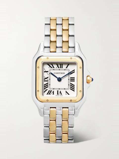 Panthère de Cartier 27mm medium 18-karat gold and stainless steel watch