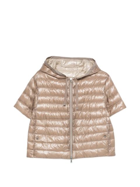 short-sleeve hooded jacket