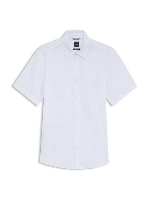 SLIM-FIT SHIRT IN STRETCH LINEN