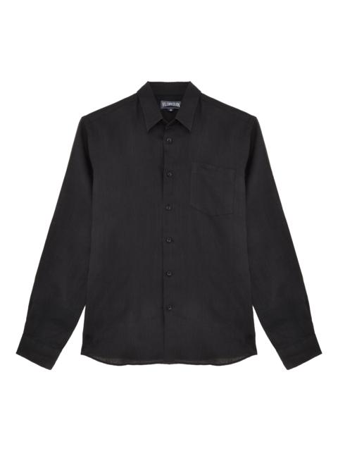 Men Linen Shirt Solid