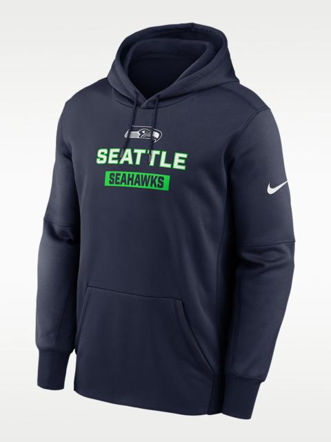 Seattle Seahawks Toss Sweep Men’s Nike Therma NFL Pullover Hoodie