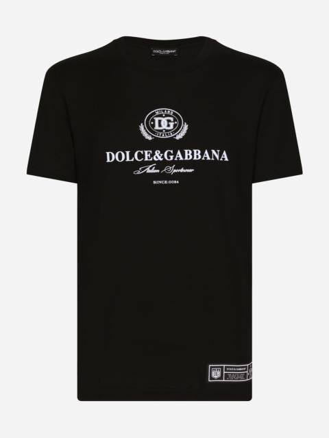 Cotton T-shirt with Dolce&Gabbana logo print