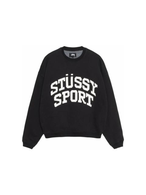 Stussy Big Crackle Sport Crew Washed Black