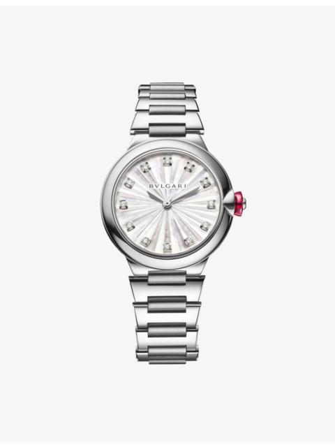 RE00006 Lvcea stainless-steel and 0.22ct diamond automatic watch