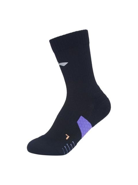 Li-Ning Professional Mid-Crew 3M Athletic Running Socks 'Black' AWSS421-1