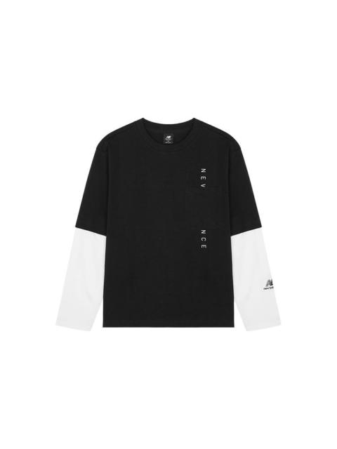 New Balance Casual Logo Top 'Black White' AMT23306-BK