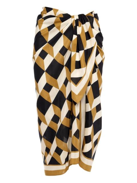 Vibration silk pareo skirt