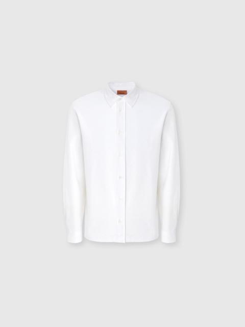 Zigzag Jersey Cotton Shirt Tone on Tone