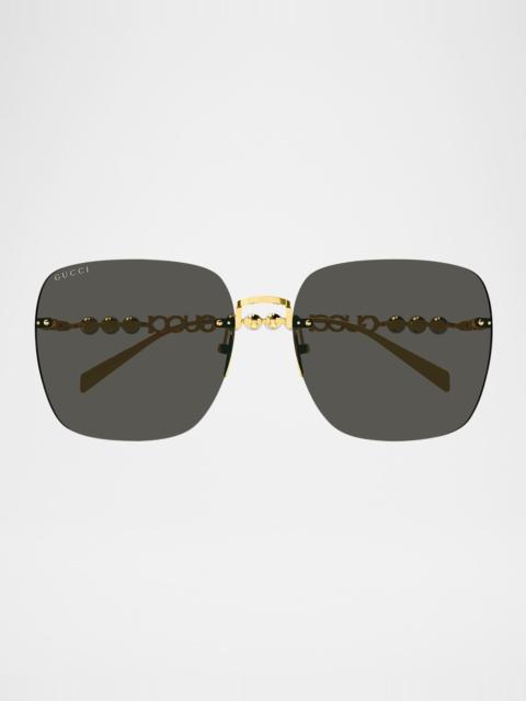 Metal Rectangle Sunglasses