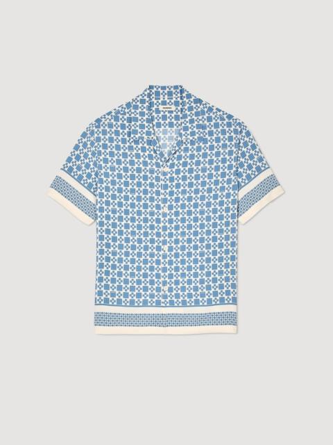 SQUARE CROSS MOTIF FLOWING SHIRT
