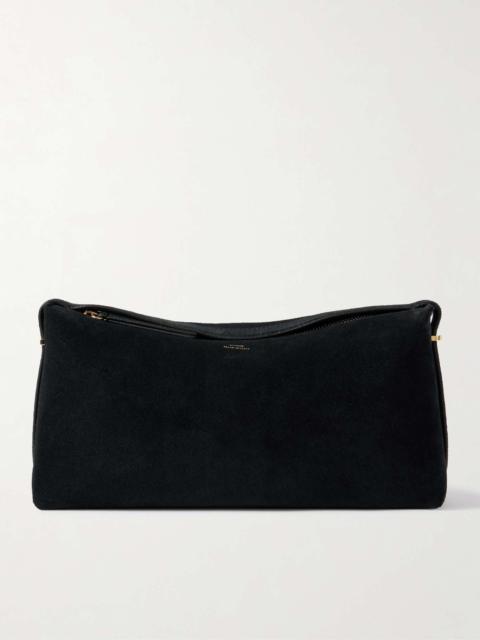 Scoop suede clutch Black