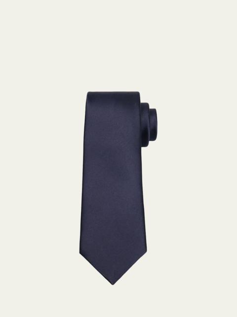 Men's Solid Silk Satin Tie