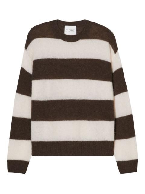 striped crew-neck sweater
