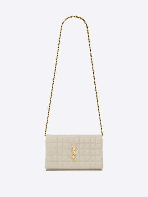 cassandre matelassé carré chain wallet in lambskin