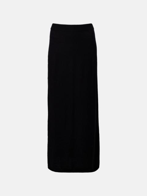 Charlotta cotton and cashmere maxi skirt