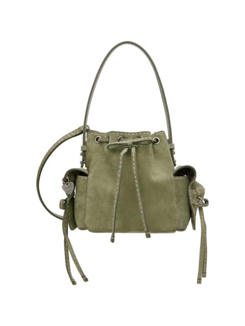 Green Multipocket Mini Bucket Bag