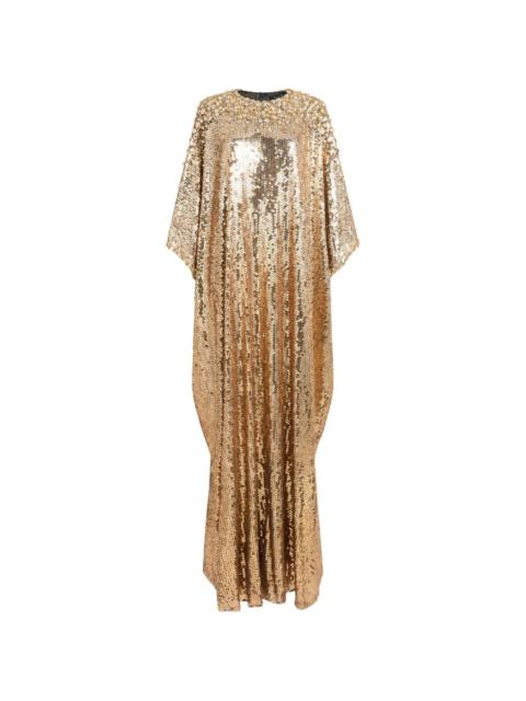 FONTAINE sequin-embellished maxi dress