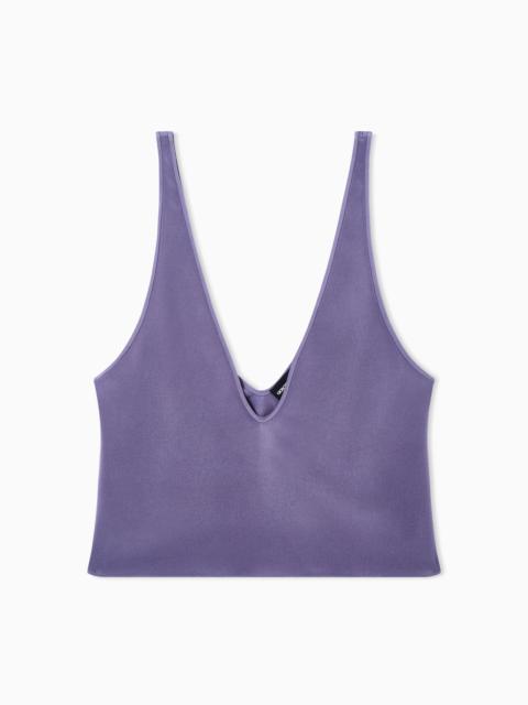 SILK BLEND CRÊPE SHORT TOP