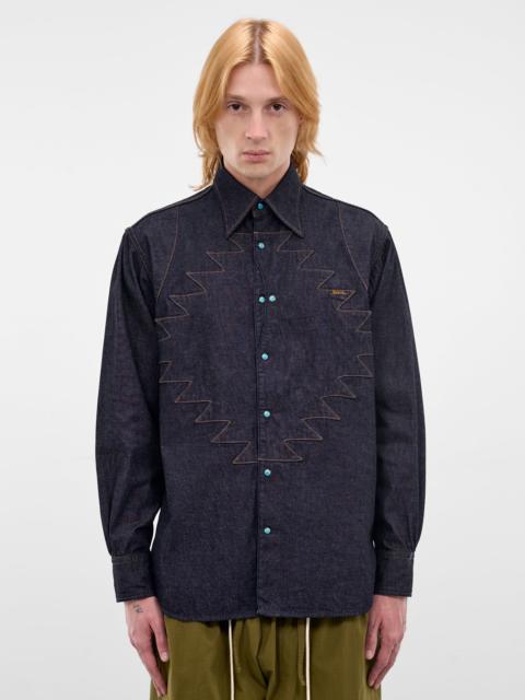 Indigo Denim Chimayo Stitching Shirt