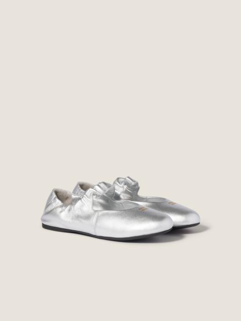 Ruches mordoré nappa leather ballerinas