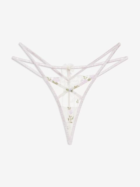 Lattice Bows Thong Panty