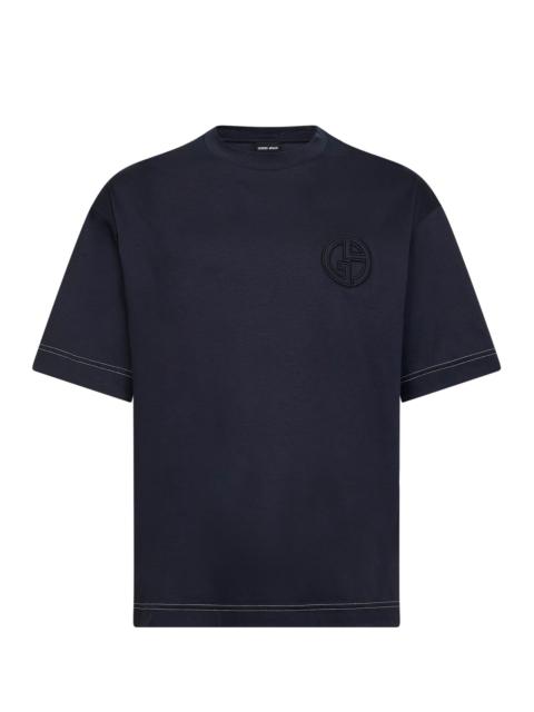 Blue cotton interlock Denim Collection T-shirt