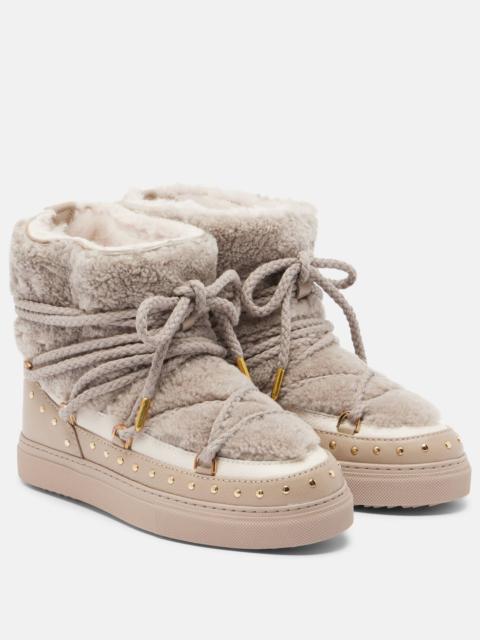 Curly Rock shearling-trimmed leather snow boots
