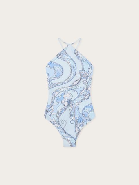ORCHIDEE PRINT CROSS-STRAP SWIMSUIT