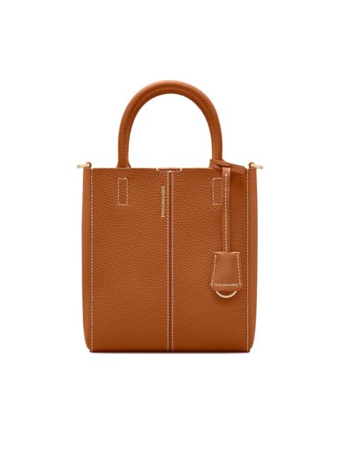 mini rolled handles leather soft tote