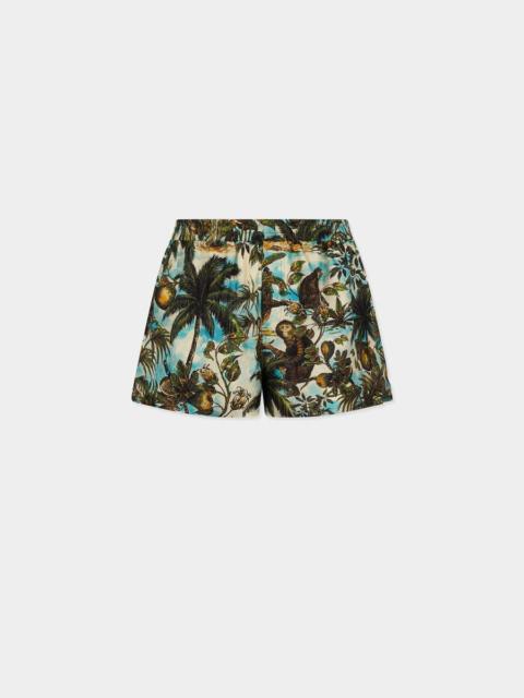 MONKEY PRINT PULL ON SHORTS