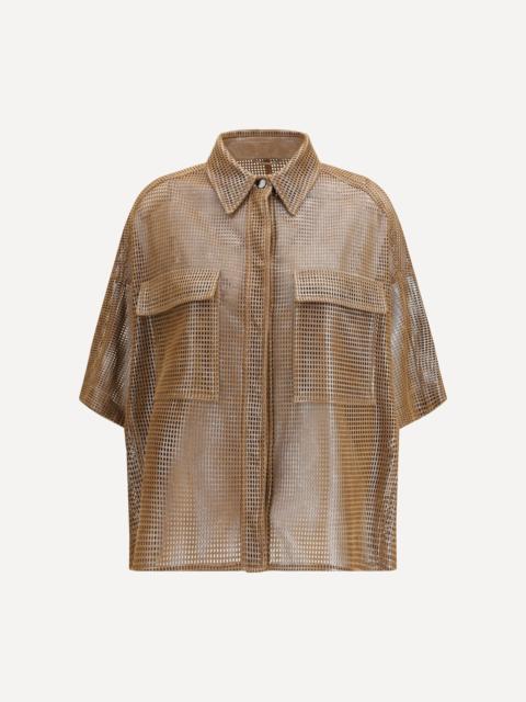 Sparkling Net leather Shirt
