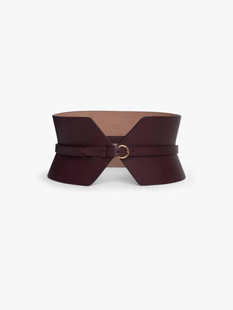 DOUBLE BUSTIER BELT IN CALFSKIN