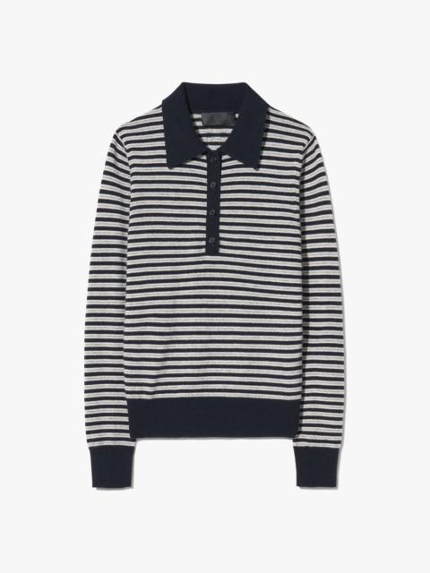 PRESCOTT STRIPE CASHMERE POLO