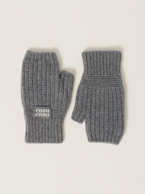 Wool and cashmere gloves