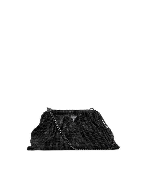 chain-strap embellished clutch bag