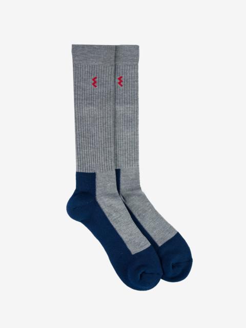 IRON HEART ENGINEER SOCKS - GREY/NAVY