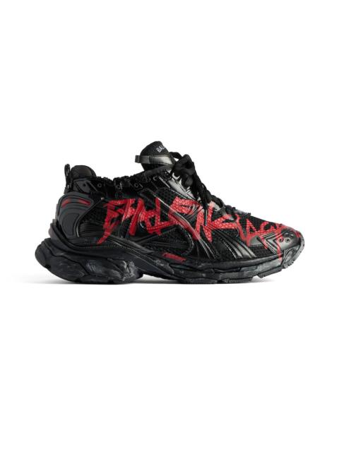 Men's Runner Graffiti Sneaker in Black