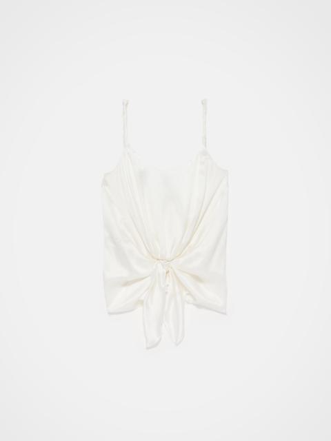 WOMENS KNOTTED WAIST CAMI TOP IN OFF-WHITE