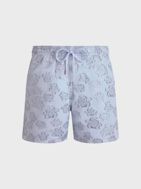 Men Swim Trunks Ronde des tortues Jacquard