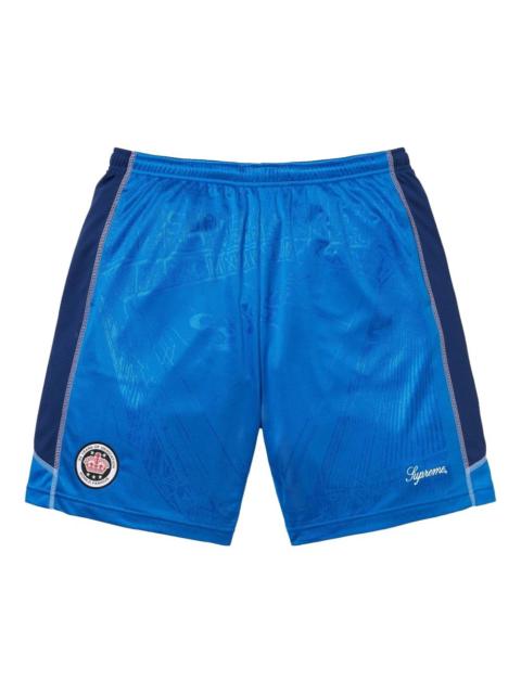 patterned-jacquard soccer shorts