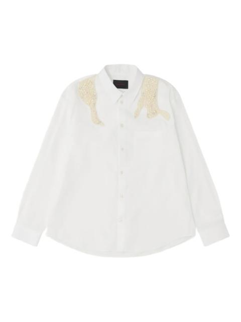 pearl-embellished shirt