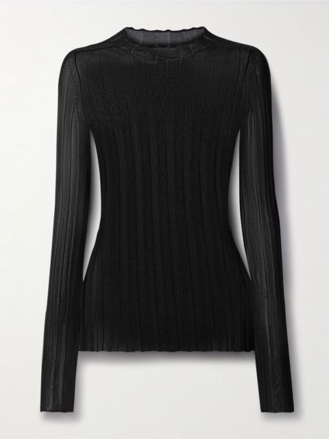 Cosette ribbed-knit top Black