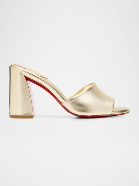 85mm Jane Metallic Nappa Leather Mules