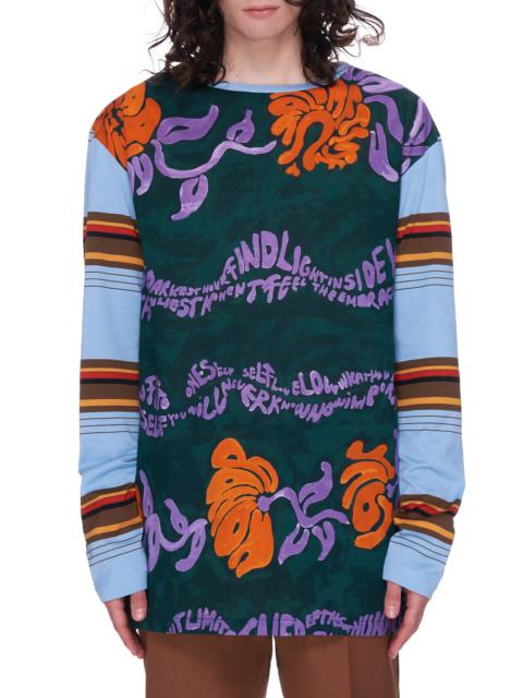 Written Floral Oversized Shirt