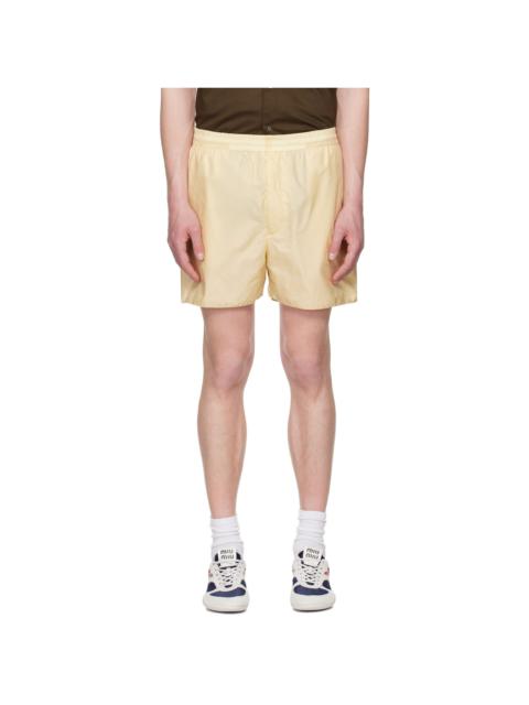 Yellow Light Sheer Nylon Shorts