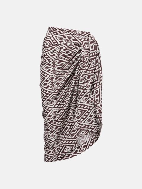 Pareo printed beach cover-up