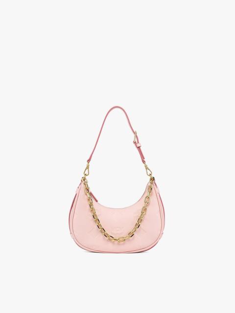 Aren Crescent Hobo Bag in Maxi Monogram Leather