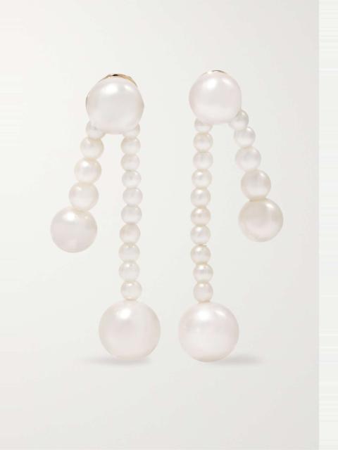 Ruban de Perle 14-karat gold pearl earrings